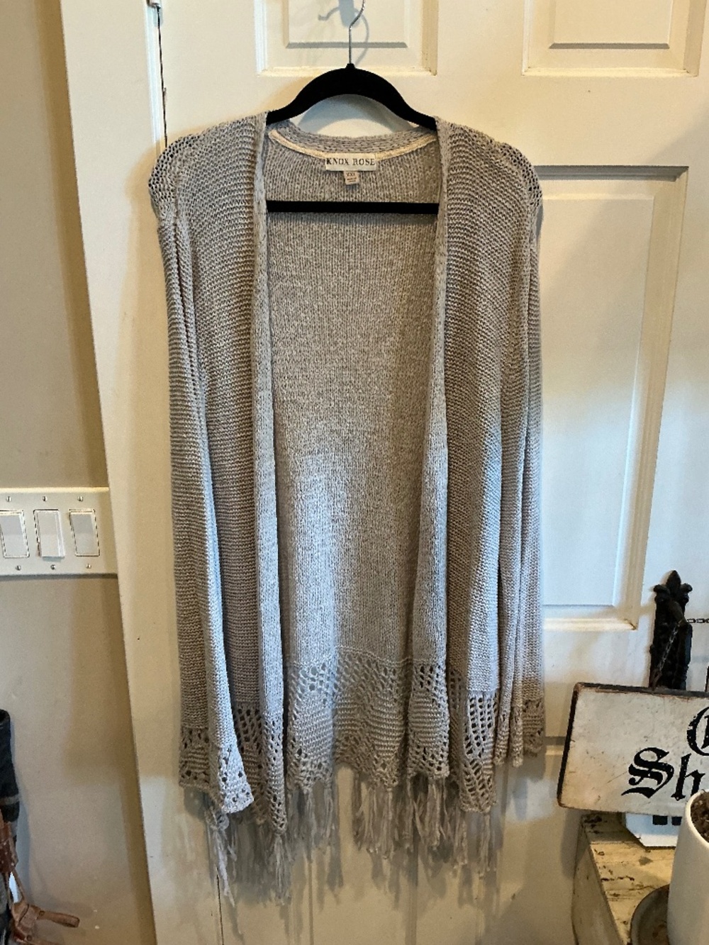 Knox Rose cardigan with fringe! Very good condition! Plus size xxl
